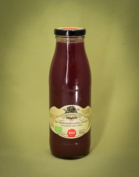 Bio feketeszeder-szilva rostoslé 500ml -hozzáadott cukor nélkül- Bio feketeszeder-szilva rostoslé 500ml -hozzáadott cukor nélkül-