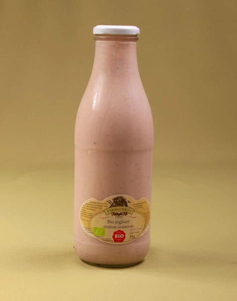 Bio joghurt 1000ml -málnás-szamócás- Bio joghurt 1000ml -málnás-szamócás-