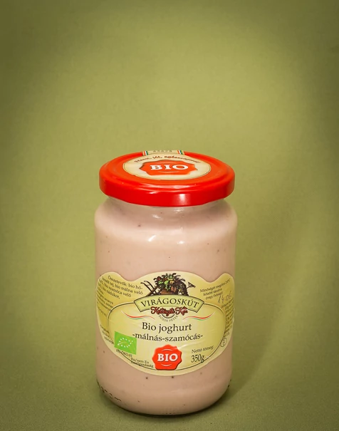 Bio joghurt 350g -málnás-szamócás- Bio joghurt 350g -málnás-szamócás-