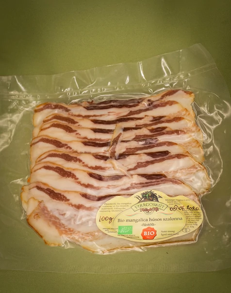 Bio mangalica húsos szalonna, szeletelt 100g-füstölt-