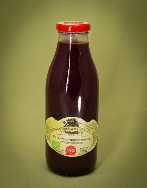 Bio vegyes gyümölcs rostoslé 500ml -piros gyümölcsökből-