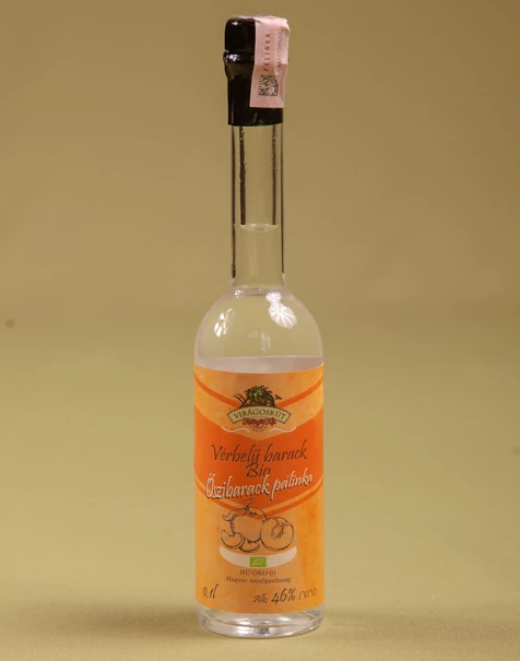 Bio őszibarack pálinka -vérbélű barack- 100ml 46%