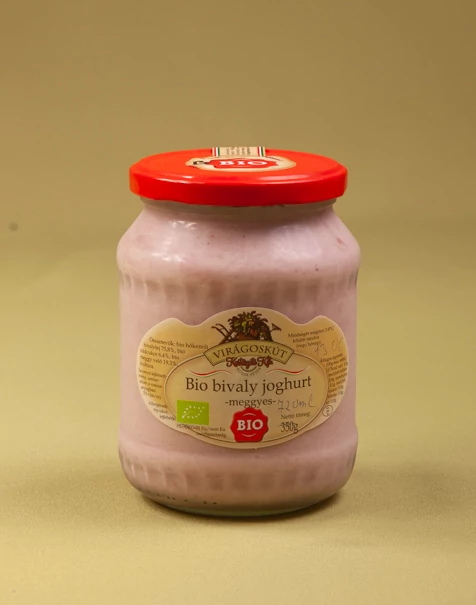 Bio bivaly joghurt 720ml -meggyes-