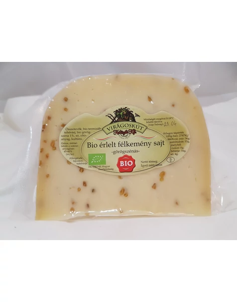 Bio érlelt félkemény sajt - görögszénás