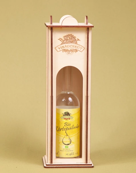 Bio körtepálinka 100ml 46%, dísztartóban