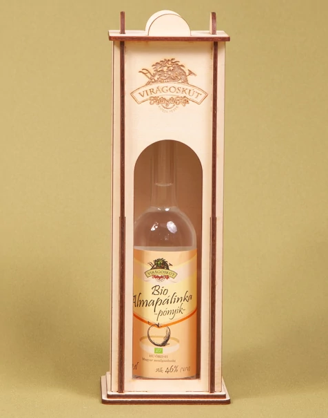 Bio almapálinka -pónyik- 100ml 46%, díszdobozban